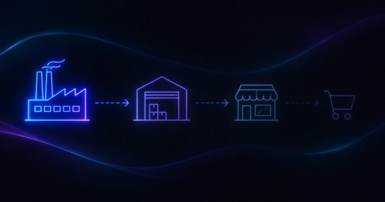Sell-in, sell-through e sell-out: o que significa cada um, onde é medido e por que a indústria enxerga o primeiro sozinha e os outros dois só de fora.